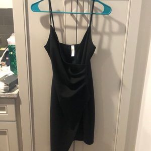 Black asymmetrical dress